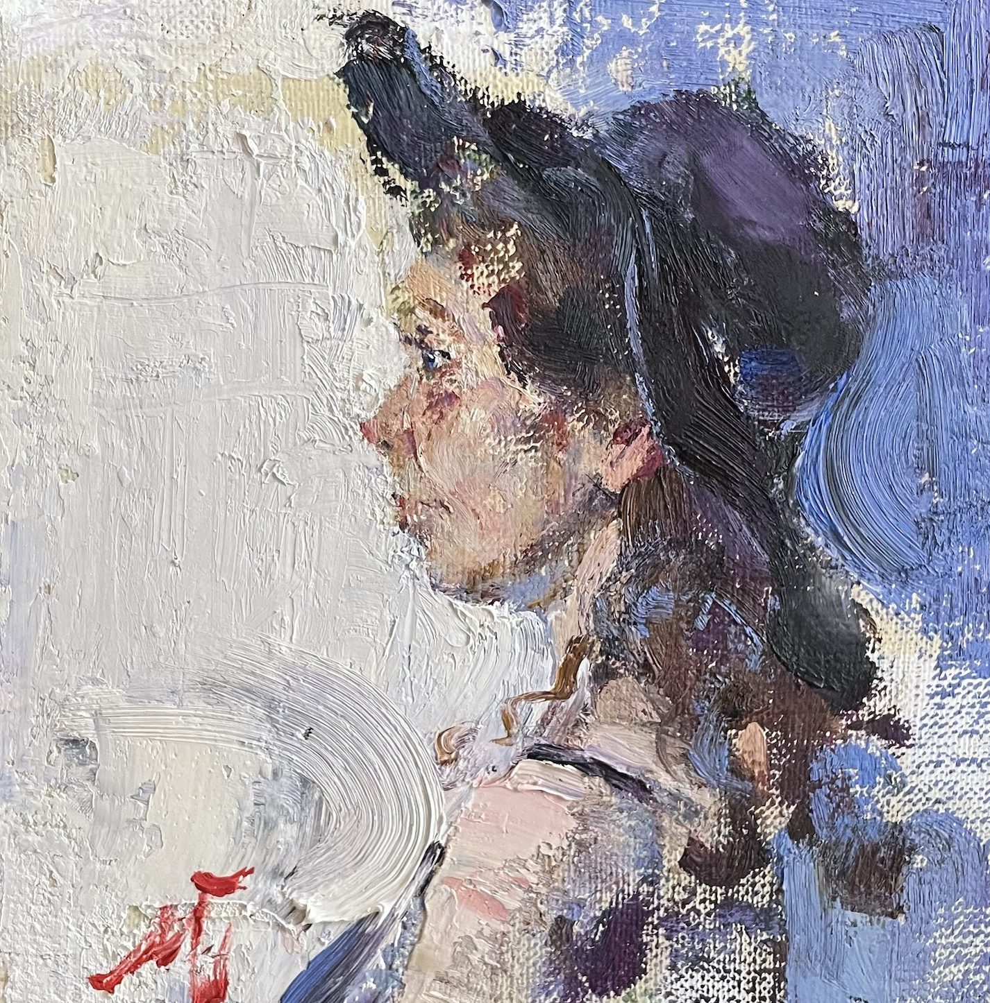 《戴帽子的女人肖像》